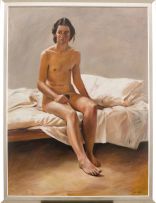Cyril Coetzee; Nude Seated on a Bed