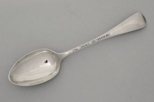 An Edward VII silver Old English pattern Natal Rifle Association commemorative dessert spoon, Levi & Salaman, Birmingham, 1904