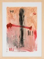 Samson Mnisi; Abstract with Red and Black
