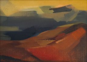 Aleksanders Klopcanovs; Red and Blue Landscape