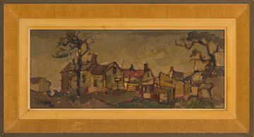 Gregoire Boonzaier; Houses and Two Trees