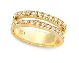 Diamond and gold half-eternity ring