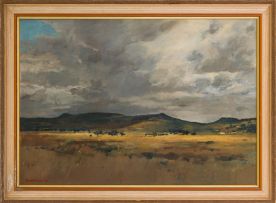 Eben van der Merwe; Landscape with Approaching Storm