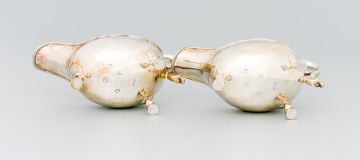 A pair of Elizabeth II silver sauce boats, A Chick & Sons Ltd, London, 1970