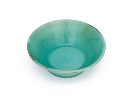 A Linn Ware turquoise-glazed bowl