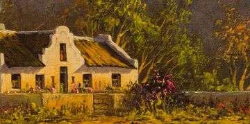 Hentie Meyer; Landscape with Cape Farm House
