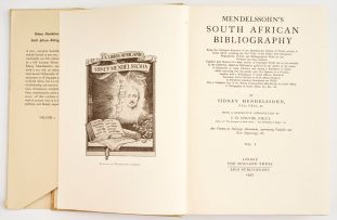 Mendelssohn, Sidney; South African Bibliography, two volumes