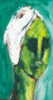 Michael Costello; Portrait of a Lady in a White Turban