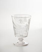 A Commemorative 'Corn Laws' glass vase, first half 19th century