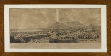 After Captain Walter Stanhope Sherwill; Panoramic View of Cape Town, Cape of Good Hope, from the Summit of the Lutheran Church, Strand Street