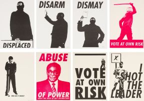 Kudzanai Chiurai; 8 Posters (Vote At Own Risk, Dismay, Who Got It Worse..)