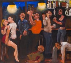 Karl Gietl; People In A Bar