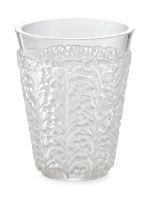 A René Lalique St Tropez frosted and clear glass vase