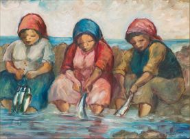 Amos Langdown; Women Cleaning Fish