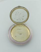 Silver and blue-enamel box, Steinhart & Co, with import marks for Birmingham, 1926, .925 standard