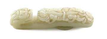 A Chinese jade belt hook, Qing Dynasty, late 19th/early 20th century