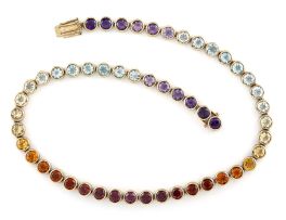 Multi-gem necklace