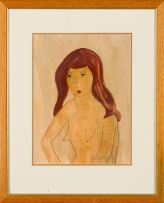 Iris Ampenberger; Portrait of a Nude Woman