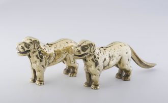 A pair of Victorian brass nutcrackers in the form of a dog