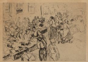 Max Liebermann; Aus dem Judenviertel, Amsterdam: Karrenhandel