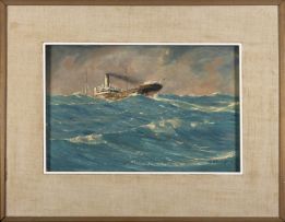George William Pilkington; Ship in a Stormy Sea