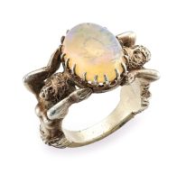 A late Victorian opal ring