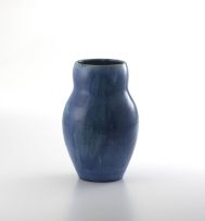 A Linn Ware mottled-blue glazed vase