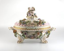 A Meissen tureen and cover, late 19th century