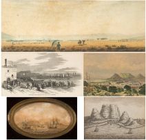 William Burchell; A View of Cape Town, Table Bay & Tygerberg