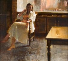 Harold Voigt; Interior with Seated Figure (Leigh)