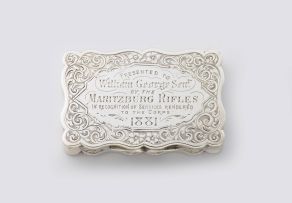 A Victorian silver snuff box, George Unite, Birmingham, 1878