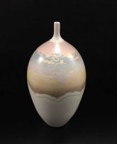 A South African porcelain bottle vase, Barry Dibb, 1980s