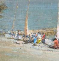 Charles Graham Powell-Jones; Sailboats on the Shore