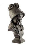 A bronze bust of a young boy, 19th century