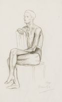 Johannes Meintjes; Seated Male Nude