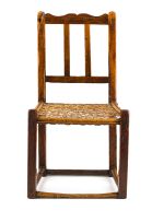 A Cape Transitional Tulbagh fruitwood side chair, dated 1825