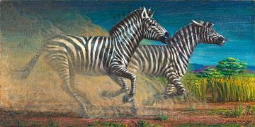 Vladimir Tretchikoff; Galloping Zebras