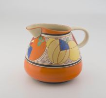 A Clarice Cliff Fantasque 'Melon' pattern jug, 1930s
