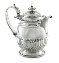 A George III silver coffee jug, Soloman Hougham, London, 1817