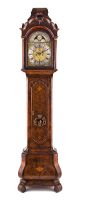 A Dutch burr-walnut longcase clock, 19th century
