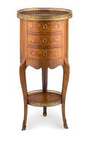 A French marquetry mahogany and rosewood guéridon, late 19th/early 20th century