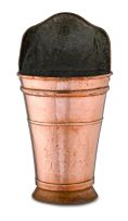 A copper grape hotte, 19th century