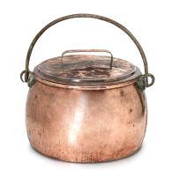 A large Victorian copper cauldron, 19th century