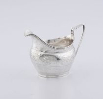 A George III silver cream jug, Samuel Godbehere & James Boult, London, 1816
