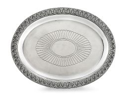 A German silver dish, Aachen, post 1886, .800 standard