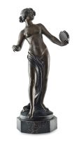 A bronze figure of a maiden, Prf. Tuch, late 19th/early 20th century