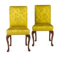 A pair of George III style mahogany side chairs