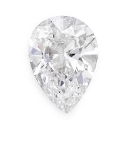 Unset pear-shaped diamond