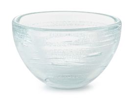 A Leerdam clear glass and 'bollicine' bowl, designed by A D Copier, 1930s
