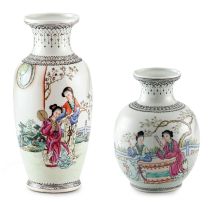 Two Chinese famille-rose porcelain vases, 20th century